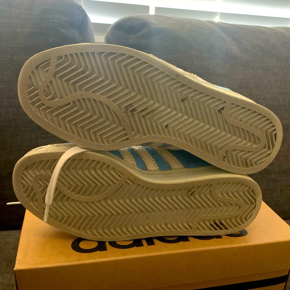 Adidas Superstar Men size 3.5 Vintage Look - Light Blue and White - Picture 4 of 6